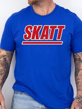 SKATT, Cam Skattebo New York GMEN Football themed t-shirt | Adult & Kids sizes